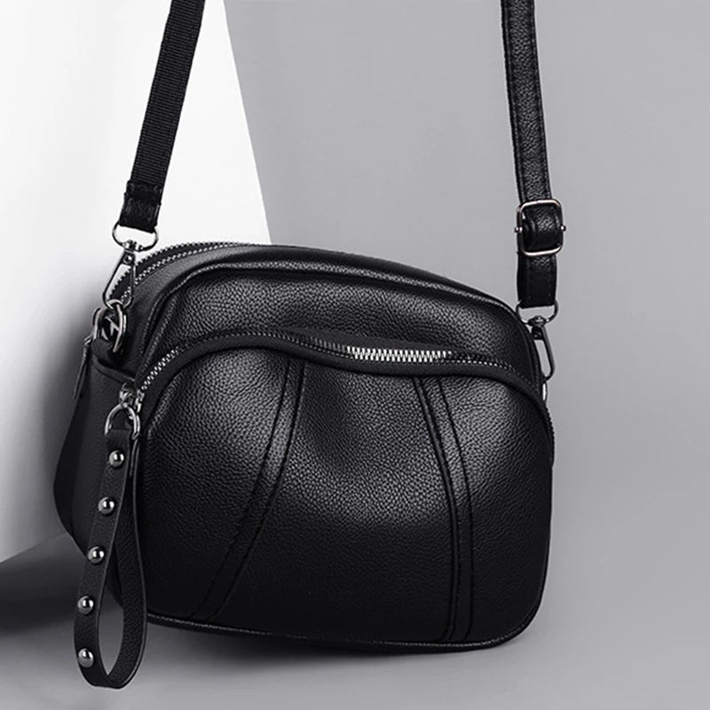 PU Leather Casual Crossbody Bag for Women | Shell Purse & Handbag (Lady Luxury Design Small Shoulder Messenger Bag) Luxegan
