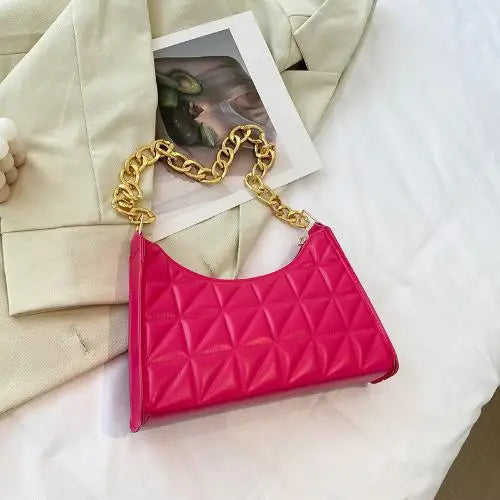 Advanced Diamond Quilted Shoulder Bag | Trendy Chain Handbag Luxegan