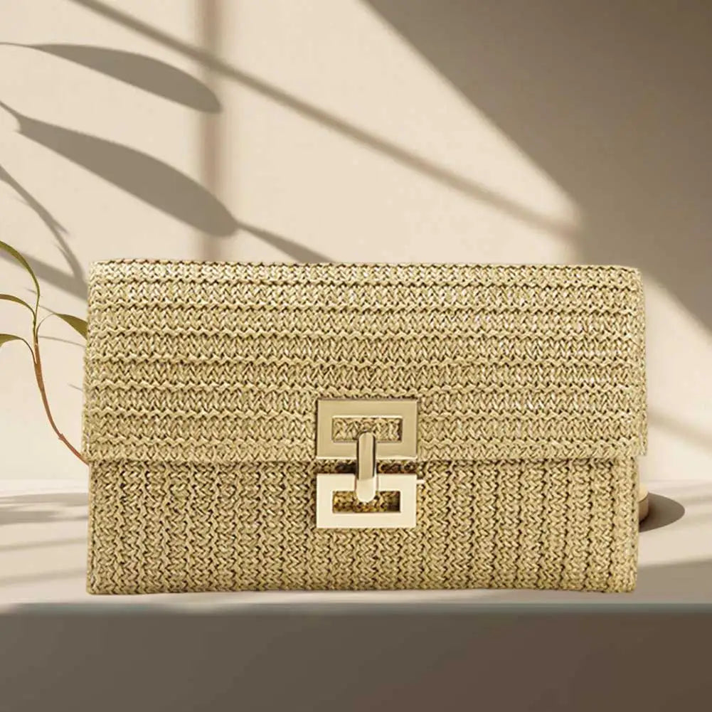 Women's Straw Woven Handbag | Versatile Crochet Tote Purse & Elegant Clutch Luxegan