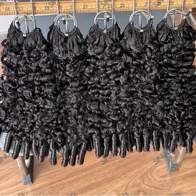 15A Burmese Kinky Curly Crochet Hair – 100% Human Hair | Feather Soft | Natural Black | 12–22 Inch