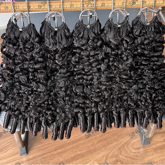 15A Burmese Kinky Curly Crochet Hair – 100% Human Hair | Feather Soft | Natural Black | 12–22 Inch