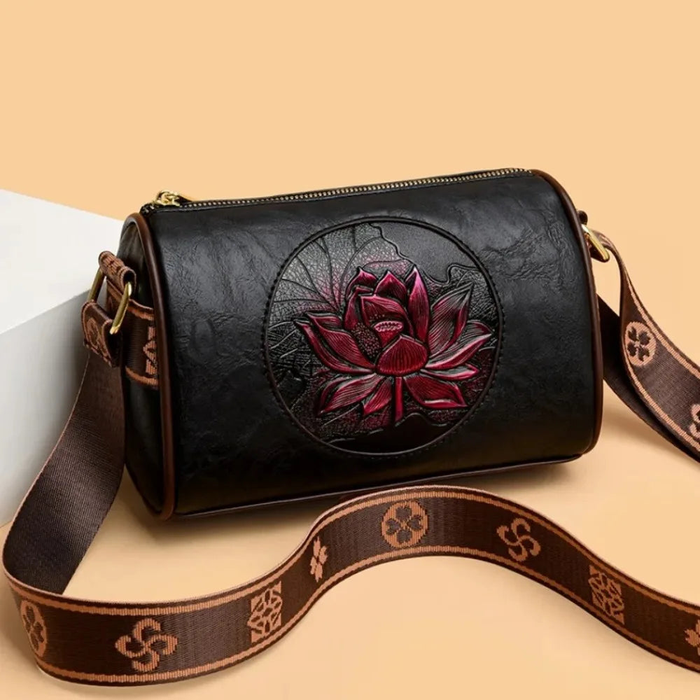High-Quality Casual Women's Handbag | Print Solid Color Crossbody Bag & Soft Leather Shoulder Bag Luxegan