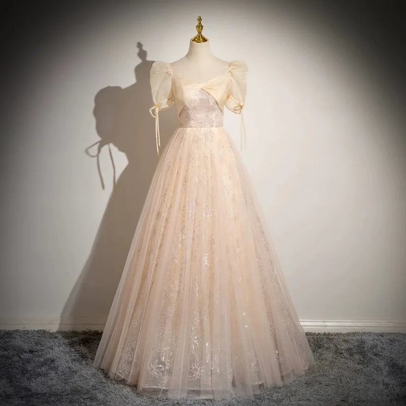 Women's Amazing Ready-to-Wear Prom Dress | Extra Fluffy Long Gala Gown | Elegant Strapless Lace Party Dress for Photo Shoots | Premium Tatting All-Season Ball Gown Luxegan