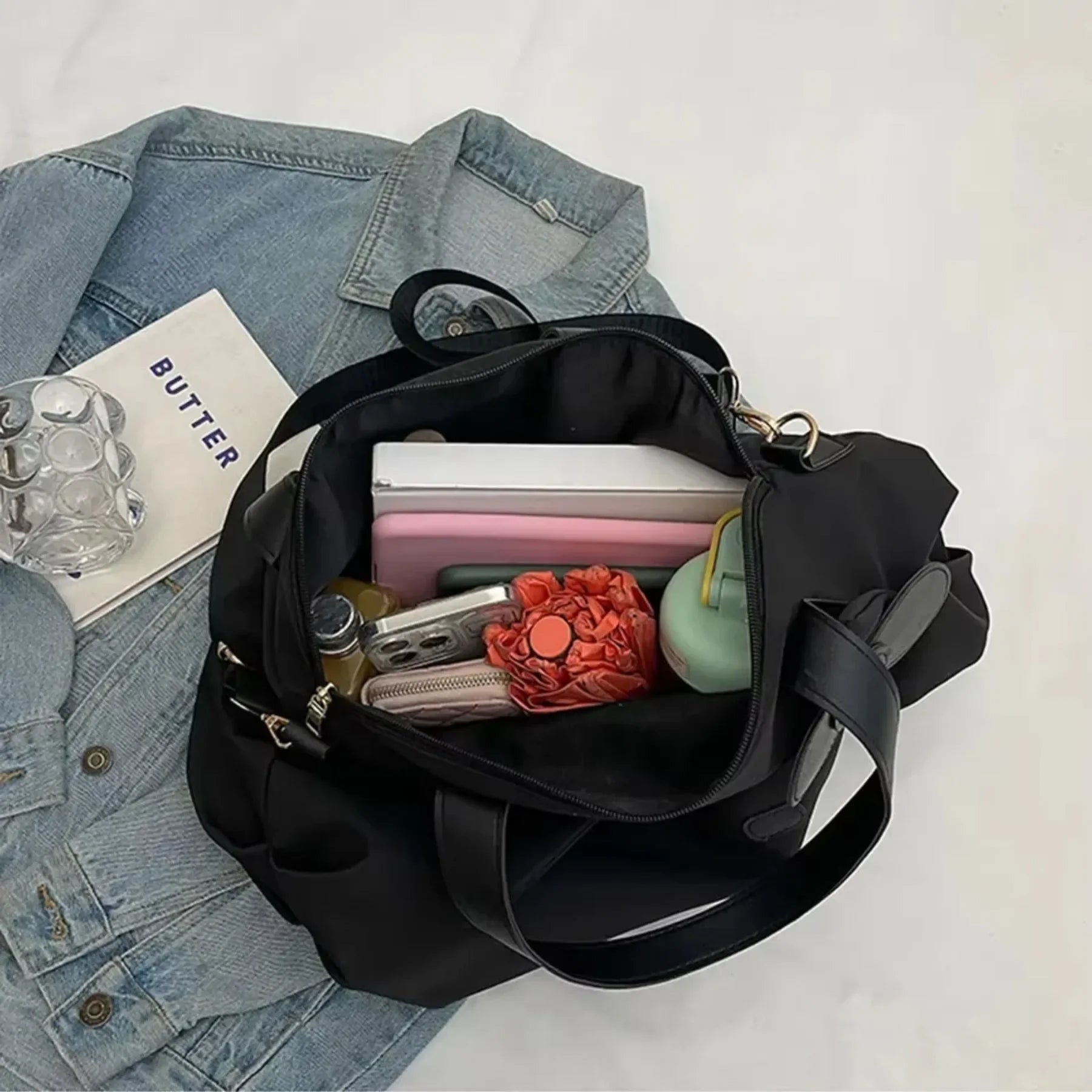 Hello Kitty Y2K Travel Tote Bag | Cute Folding & Versatile Handbag Luxegan