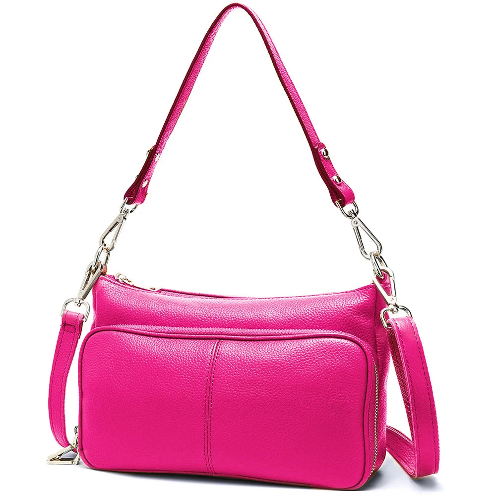 Women's Handbag 100% Genuine Leather Ladies Shoulder Crossbody Messenger Bag | Fashion Hobos Black High Quality Luxegan