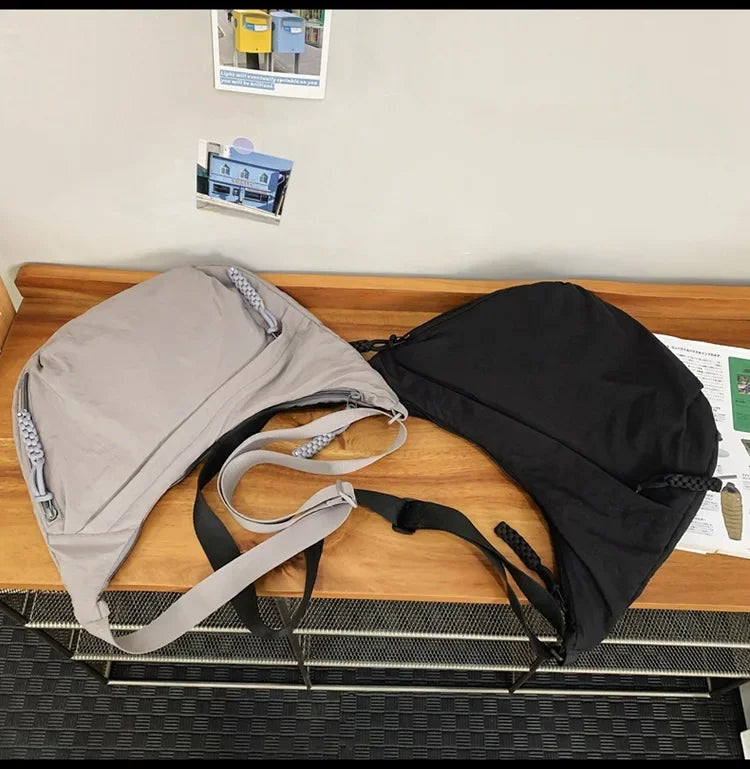 Soft Cloth Hobo Crossbody | Trendy Large Capacity Student Bag Luxegan