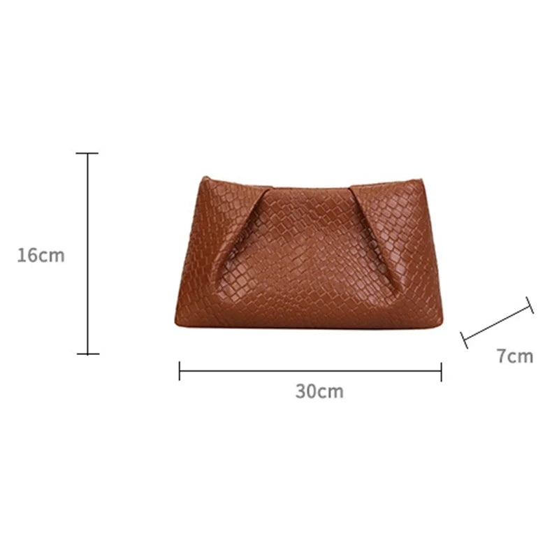 Bolso de mano multifuncional de moda para mujer, cartera de noche con patrón en relieve, gran capacidad, bolsillo para teléfono, monedero de lujo para mujer