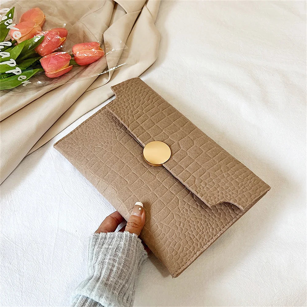 Felt Large Capacity Handbag | Fashion Luxury Stone Pattern Clutches & Envelope Wallet (For Wedding & Party) Luxegan