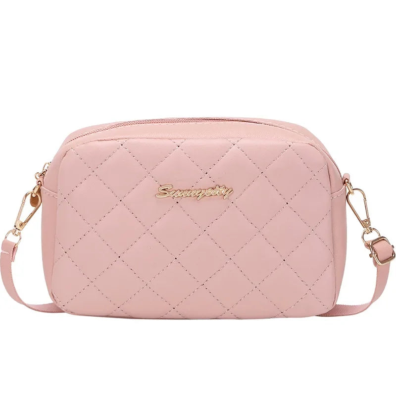 Fashion Wave Pattern Women's Shoulder Bag | Solid Color Crossbody Bag & PU Leather Wide Strap Purse (Female Handbags) Luxegan