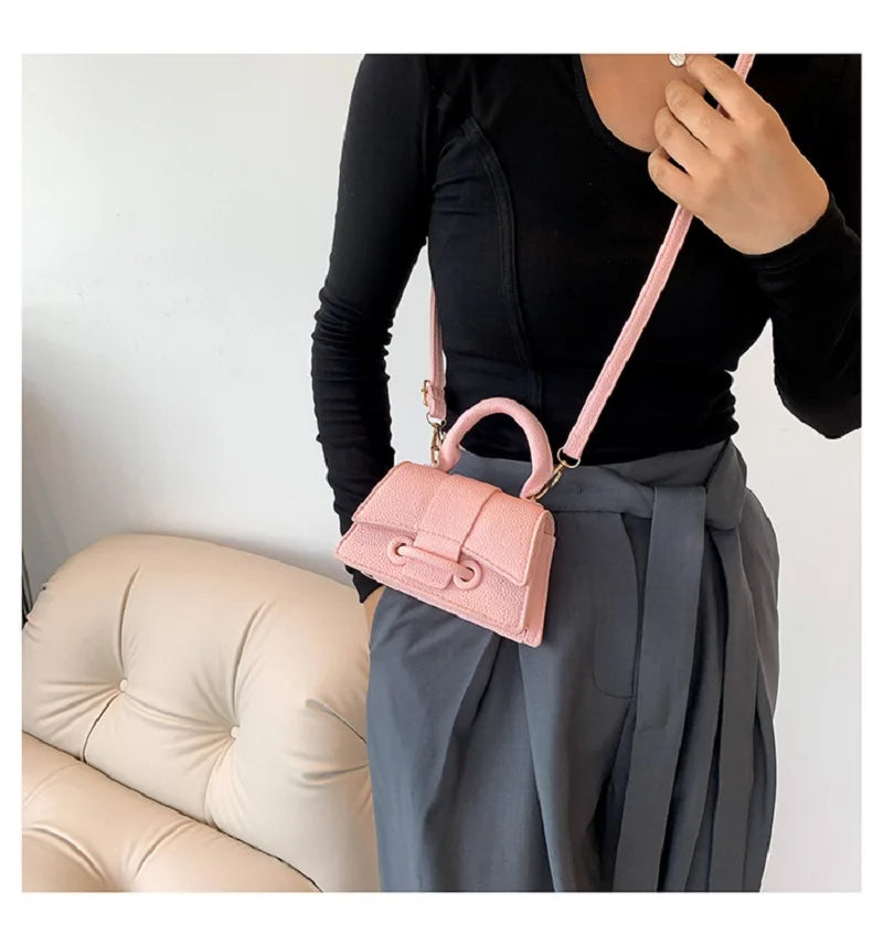 New Fashion Women's Bag | High-Quality PU Leather Shoulder & Crossbody Bag (Small Square Bag) Luxegan