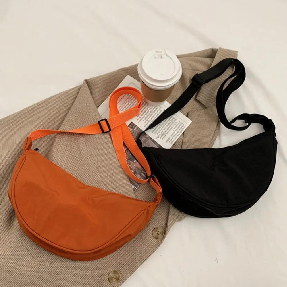 Nylon Half-Moon Shoulder Bag | Portable Crossbody & Underarm Bag Luxegan