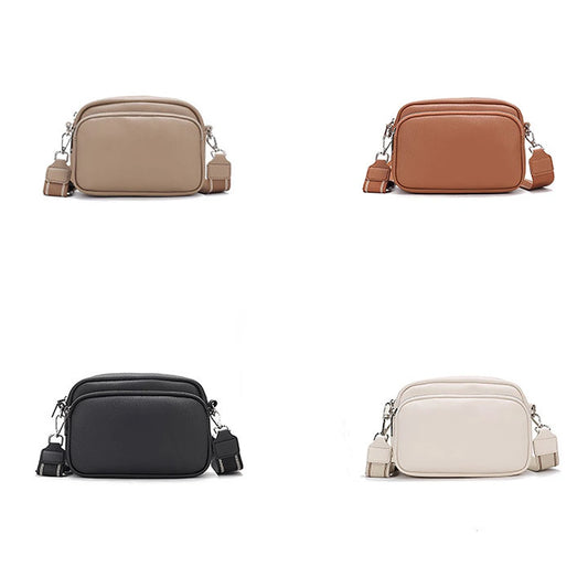 Lychee Pattern Small Square Crossbody | Comfortable Wide-Strap Purse Luxegan