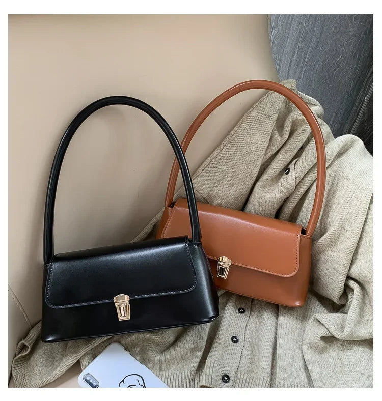 Luxury Brand Crossbody Bags for Women | Fashion Design Underarm & Woman Shoulder Bag (Female Handbag & Purses, Solid Color) Luxegan
