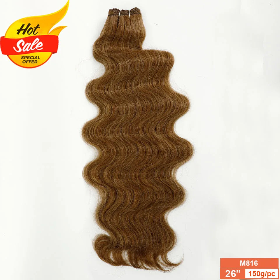 Synthetic Body Wave Hair Extensions | 26–30 Inch | 150–200g