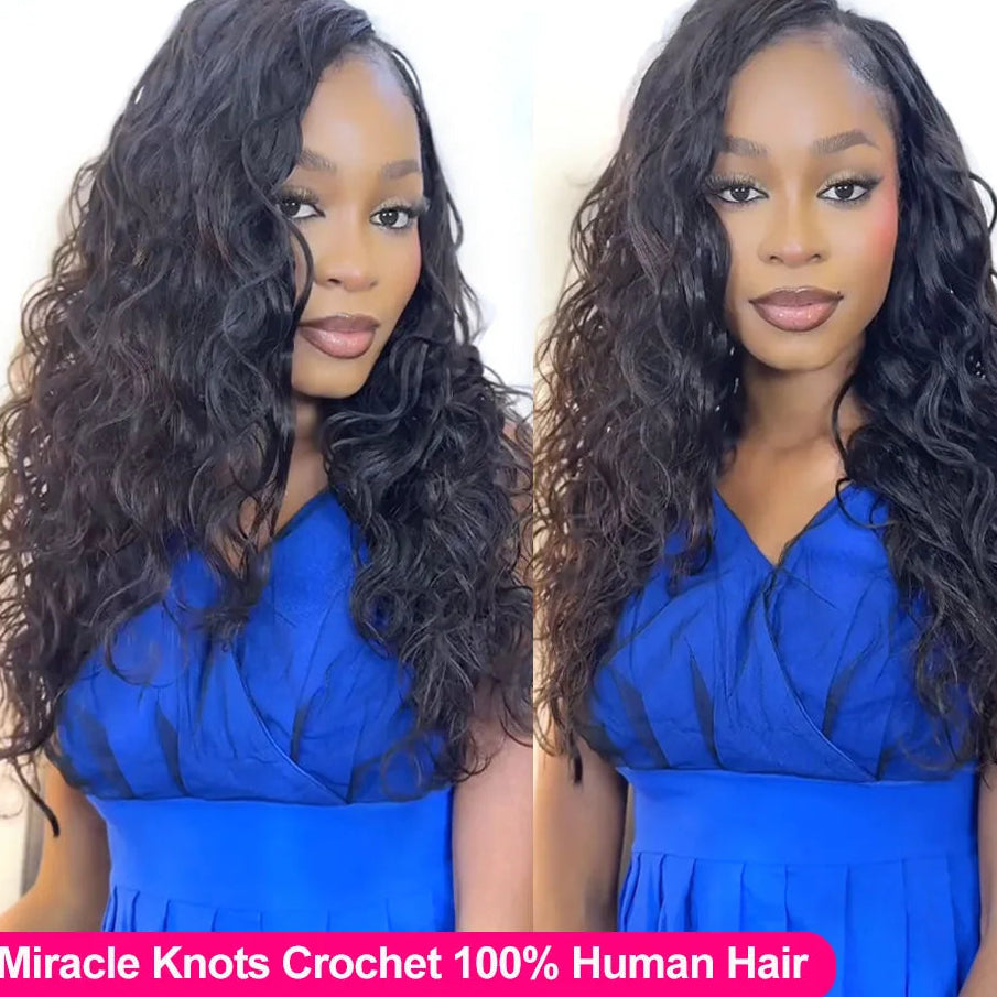 Body Wave Feather Crochet Human Hair | Miracle Knots Boho Braids | 100% Raw Vietnamese Hair Luxegan