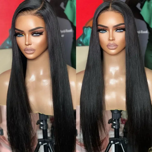 32-Inch Yaki Straight HD Lace Frontal Wig | 250% Density Glueless & Invisi-Drawstring Luxegan