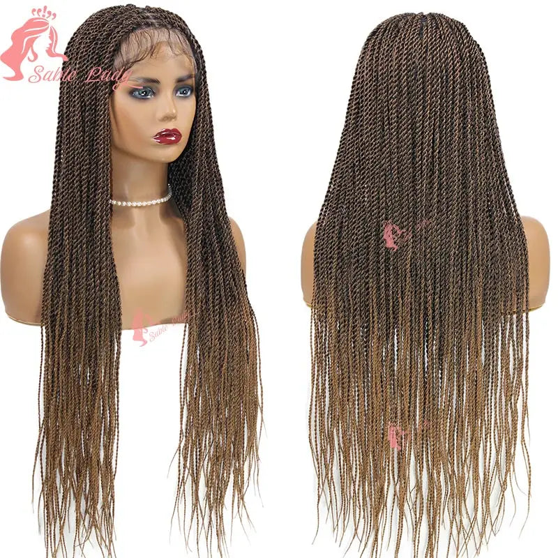 26-40 Inch Goddess Senegalese Twist Knotless Wig | Full Lace