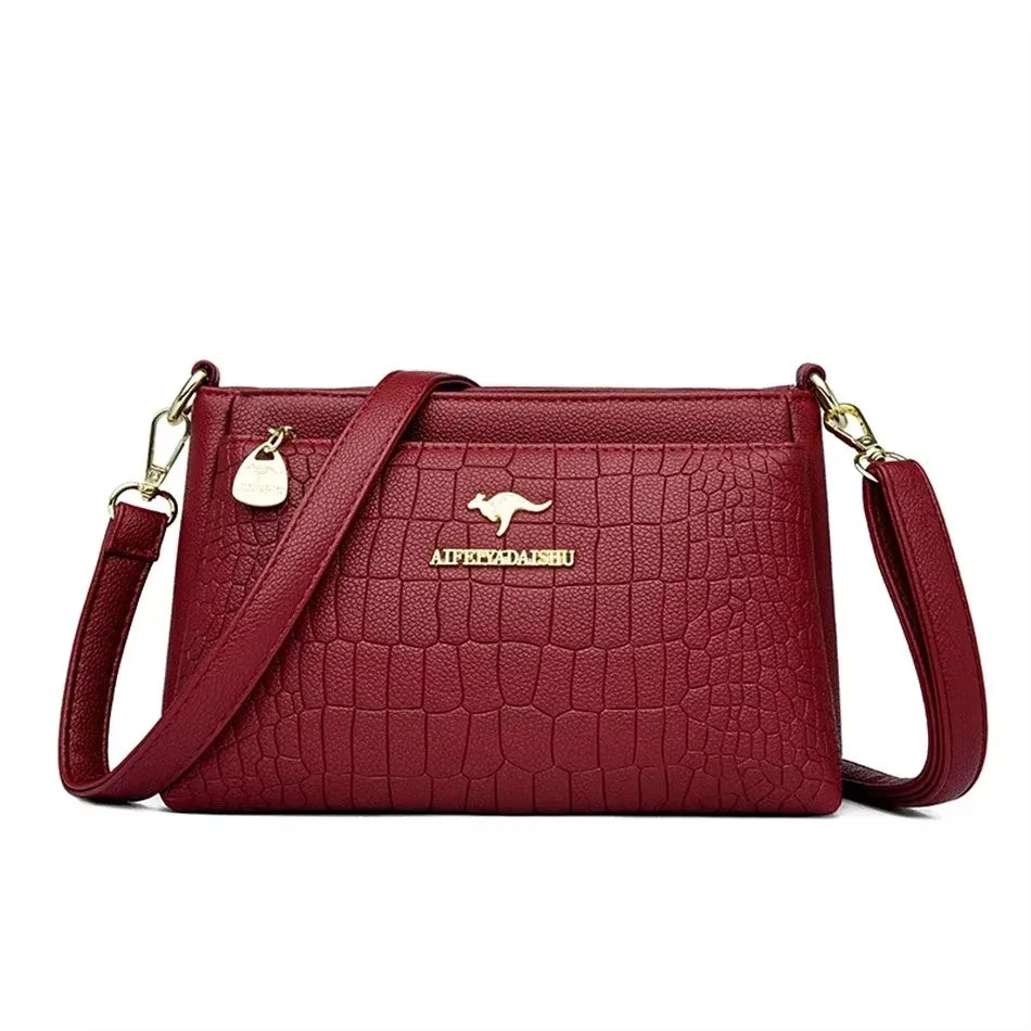 Luxury Handbag Fashion Print Large Capacity Soft Leather Women Shoulder Crossbody Bag | Leisure Designer Ladies Purses and Handbag Luxegan