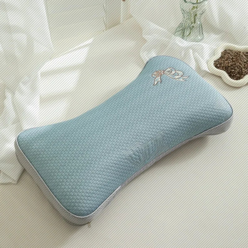 New Summer Cooling Buckwheat Pillow | Sophisticated "Doudou" Rectangular Silhouette | Elegant Breathable Student & Adult Home Essential | "Dignified" High-Performance Grade A Bedding for Radiant Versatile Styling Luxegan