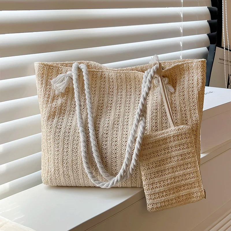 Fashion Large-Capacity Straw Tote | Sophisticated Handmade Woven Bali Purse | Elegant Designer - view 6