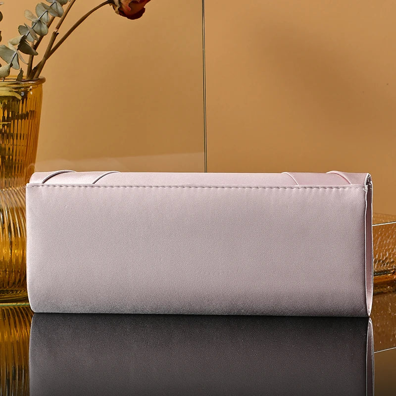 New Design Envelop Satin Evening Clutch Bag | Trade Luxury Shoulder Bags & Lady Party Purses for Wedding Dress Handbag Luxegan