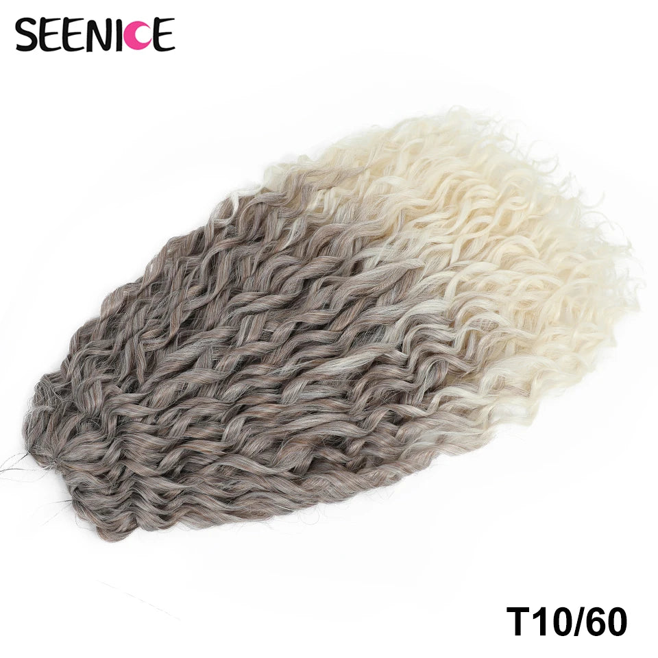 22 Inch Synthetic Water Wave Crochet Hair | Loose Deep Wave Braiding Extensions