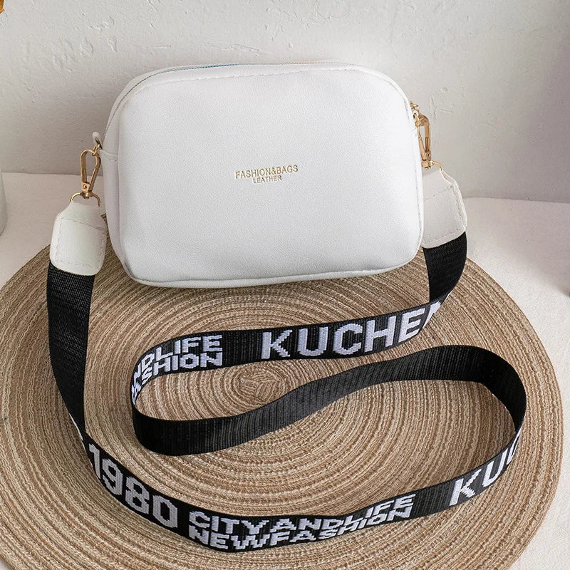 Women's Small Crossbody Bag | Contrasting Letters & Square Shoulder Bag Luxegan