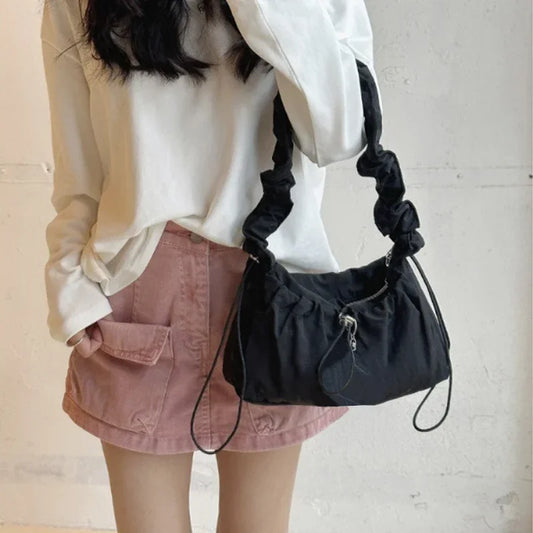 Simple Fashion Fold Shoulder Bag | Vintage Casual Designer Underarm Crossbody Bag (New Luxury High Quality Handbags & Purses) Luxegan