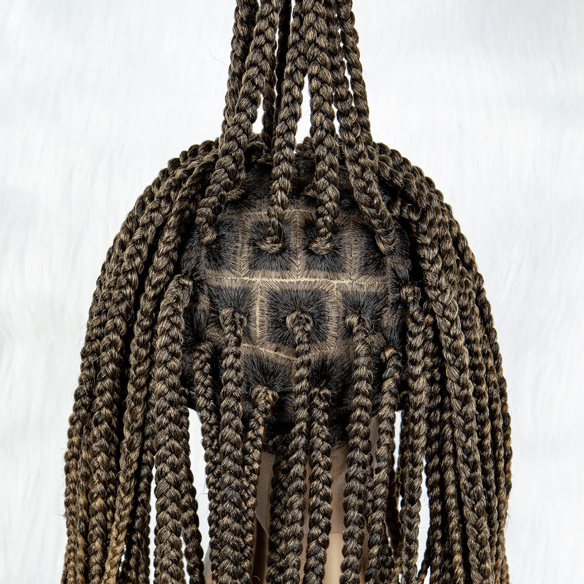 Pelucas trenzadas Bob para mujeres negras Peluca de encaje completo con trenzas estilo cornrow Peluca sintética de encaje frontal con trenzas de caja sin nudos con cabello de bebé