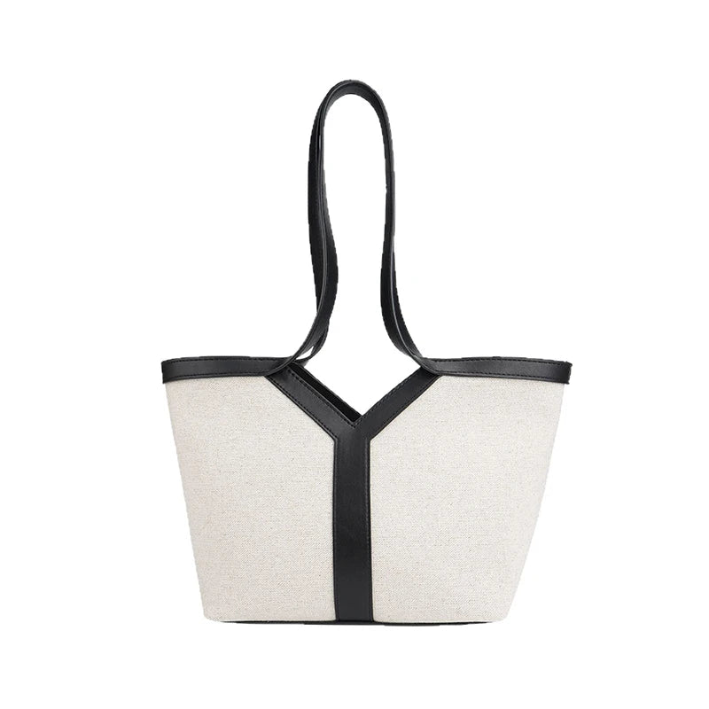 Y-shaped Design Shoulder Bag 2025 | Brand Seaside Beach Vacation Travel Hollow Straw Large Capacity Tote Bag (Casual Light Handbag) Luxegan