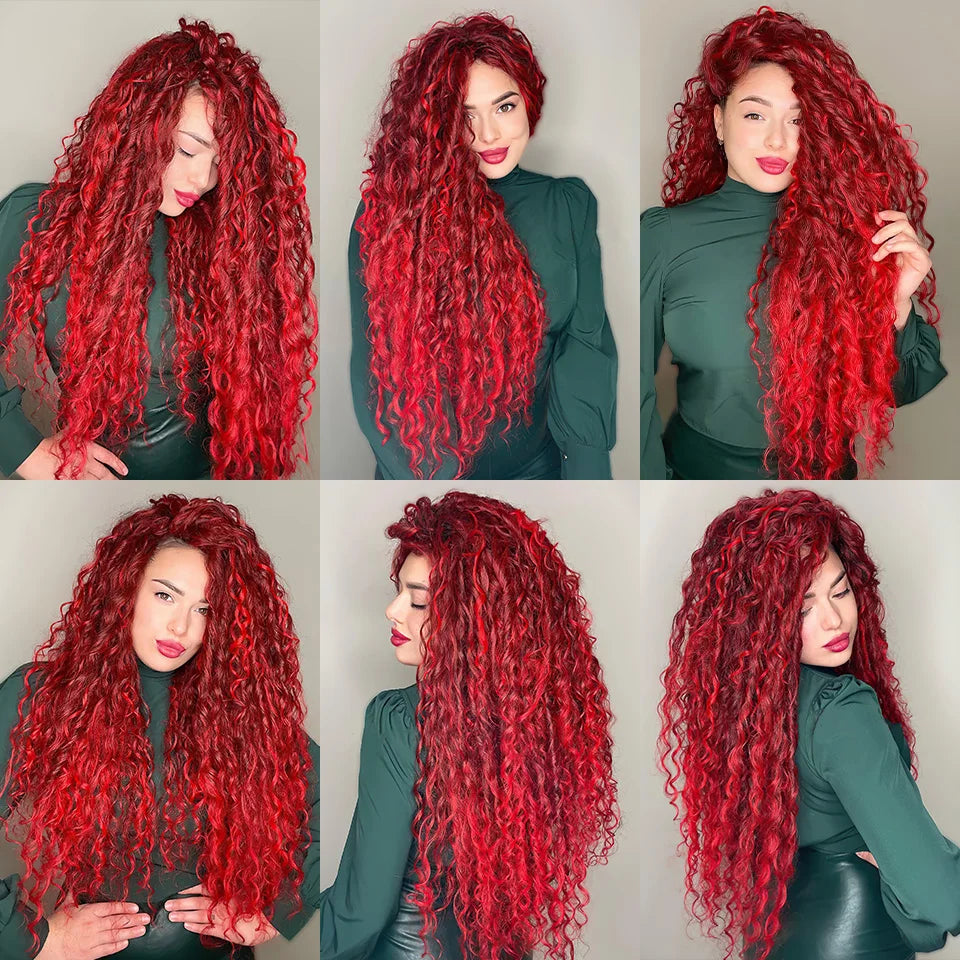 22 Inch Synthetic Water Wave Crochet Hair | Loose Deep Wave Braiding Extensions