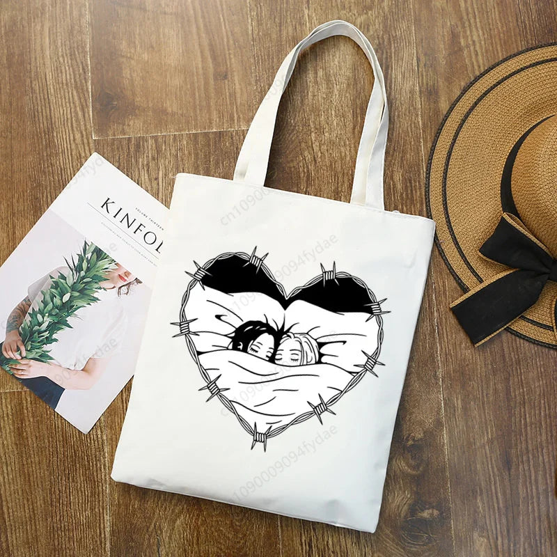 Nana Osaki BLAST Anime Manga Printed Canvas Tote Bag | Custom Reusable Cloth Handbag Shoulder Bag (Unisex) Luxegan