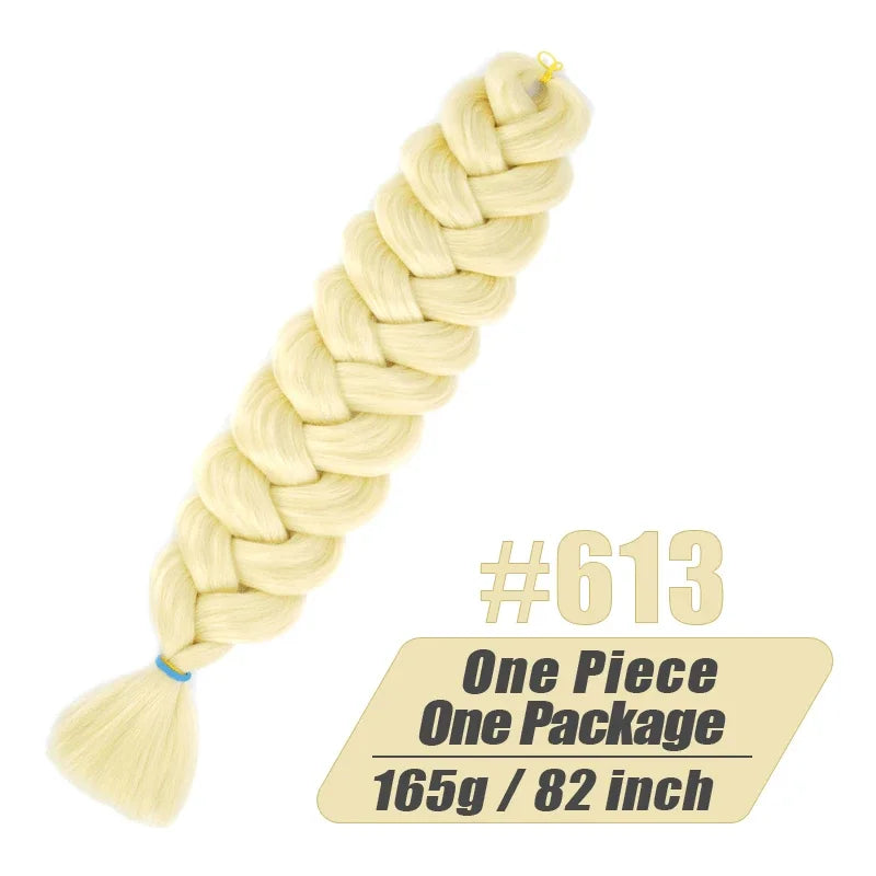 Wigundle Kanekalon Pre-Stretched Crochet Braiding Hair Extensions – Jumbo Braids for Women