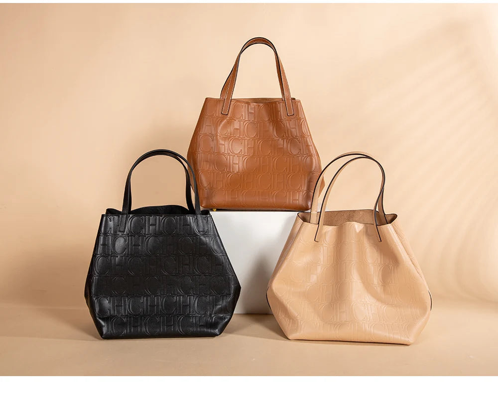 Elegant Classic Bucket Tote | Large Capacity Retro Shoulder Bag Luxegan