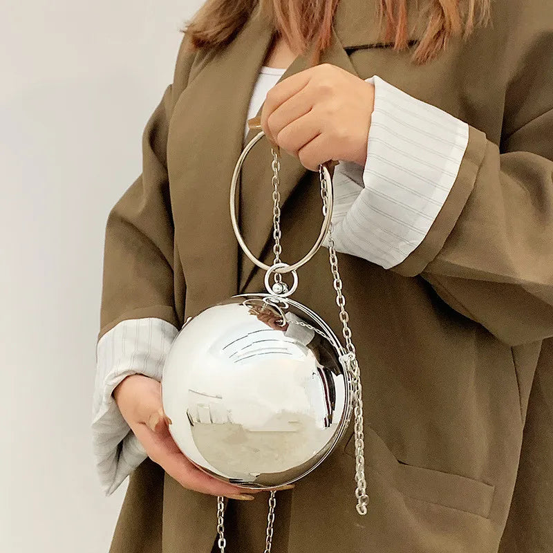 Luxury Women's Round Ball Evening Bag | Fashion Party Clutch & Purse Luxegan