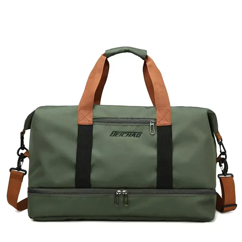 Large Capacity Waterproof Travel Gym Bag | Portable Oxford Fitness Duffle | Short-Distance Luggage & Men's Sports Handbag | Lightweight Shoulder Crossbody Bag Luxegan