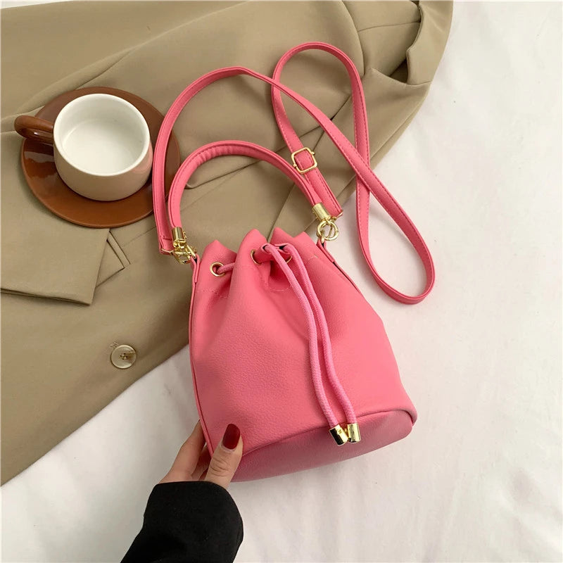 Designer Black Coffee Crossbody Bags Women Luxury Pu Leather Handbags And Purse | Retro Bucket Shoulder Bags Tote Luxegan
