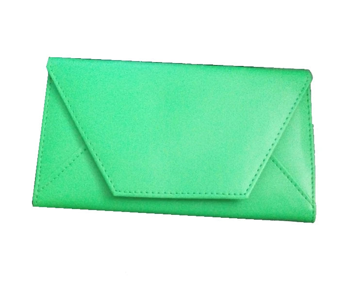 Women’s Envelope PU Leather Wallet | Sophisticated Long ID Card Holder | Elegant Thin Money Purse Clutch | "Dignified" Solid Casual Wallet for Versatile Daily Organization Luxegan