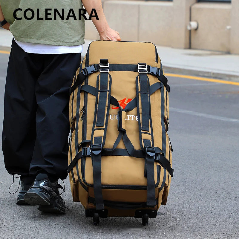 COLENARA Bolso de mano multifuncional Tela Oxford Gran capacidad Bolsa de viaje para hombre Bolsa de almacenamiento plegable con ruedas Bolsa de equipaje