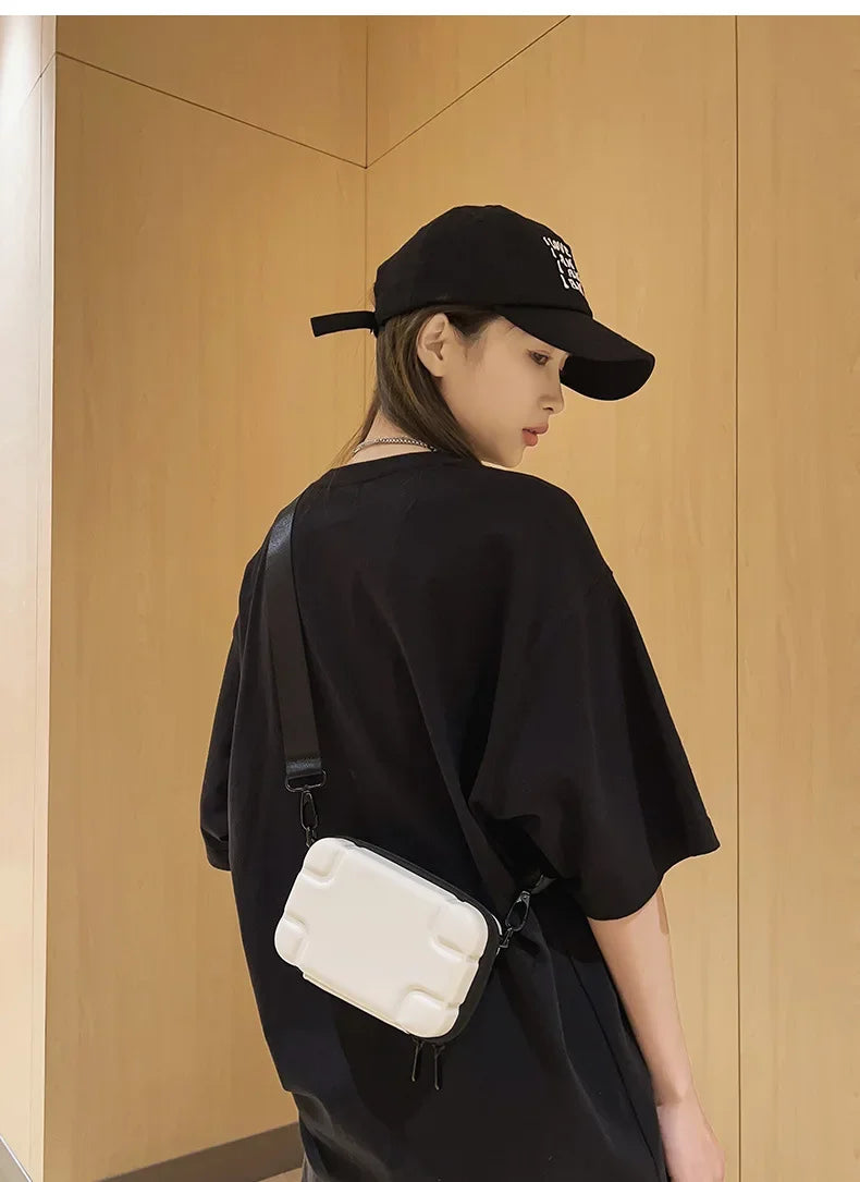 Minimalist Men's Hard Shell Crossbody Box Bag Luxegan