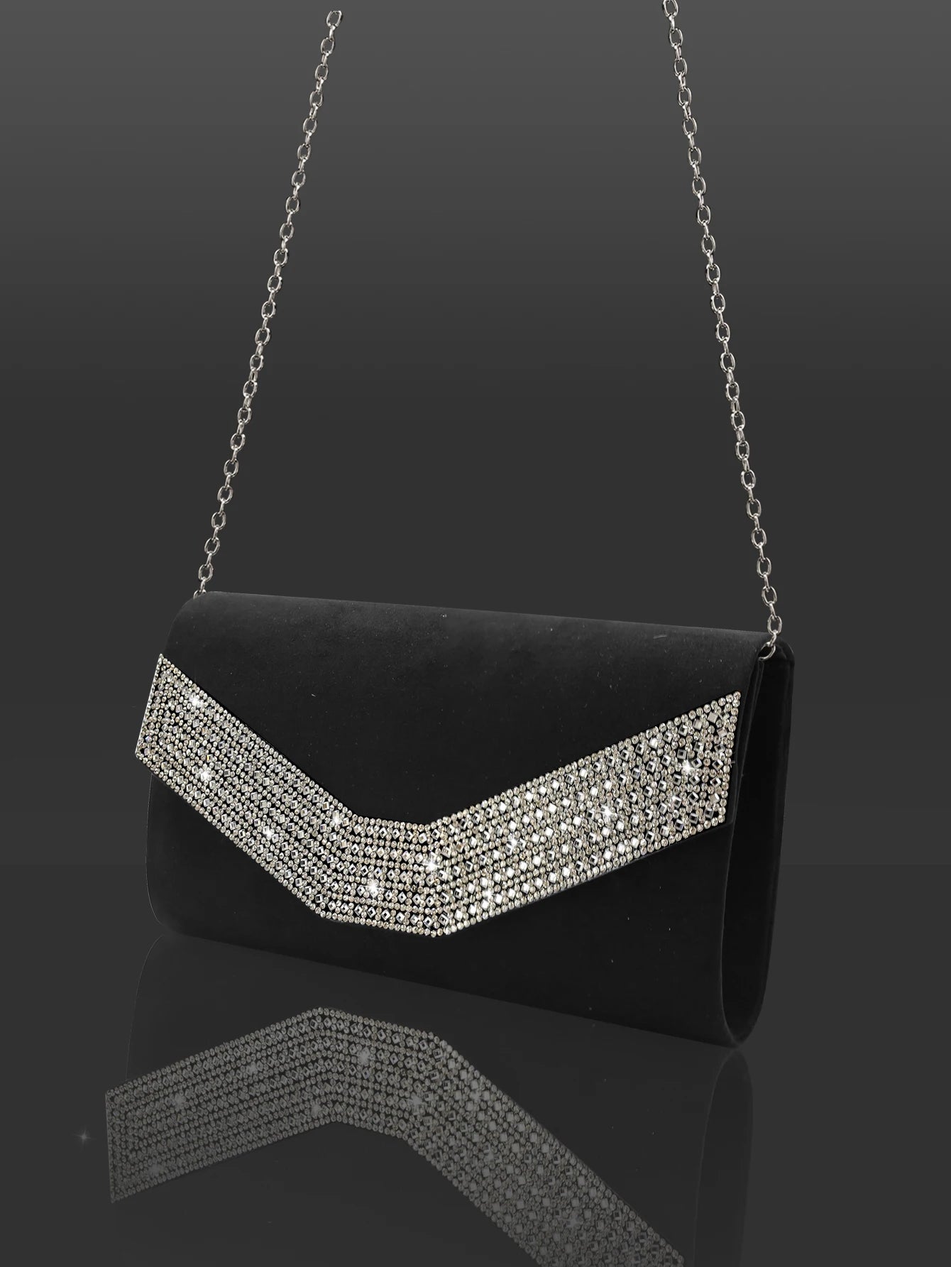 Vintage Corduroy Clutch Bag | Fashionable Chain-Strap Handbag Luxegan