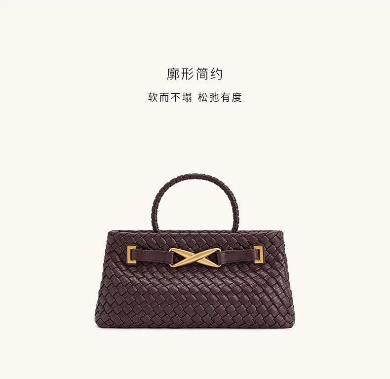 Woven Handbag | High-end Top Handle & Versatile Purse Luxegan