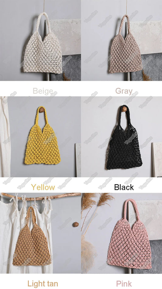 New Arrival Hollow Out Shoulder Bags For Women | Large Capacity Straw Handbag & Vintage Beach Tote Luxegan