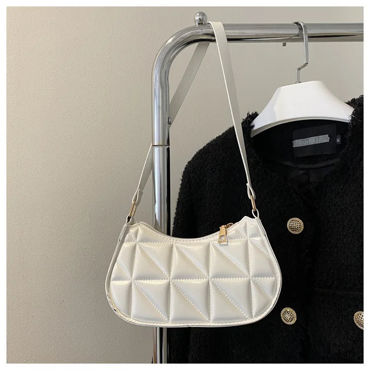 Mini Fashion Female Underarm Shopping Bag Retro Casual Women Totes | Shoulder Bags Female Leather Solid Color Handbag for Women Luxegan