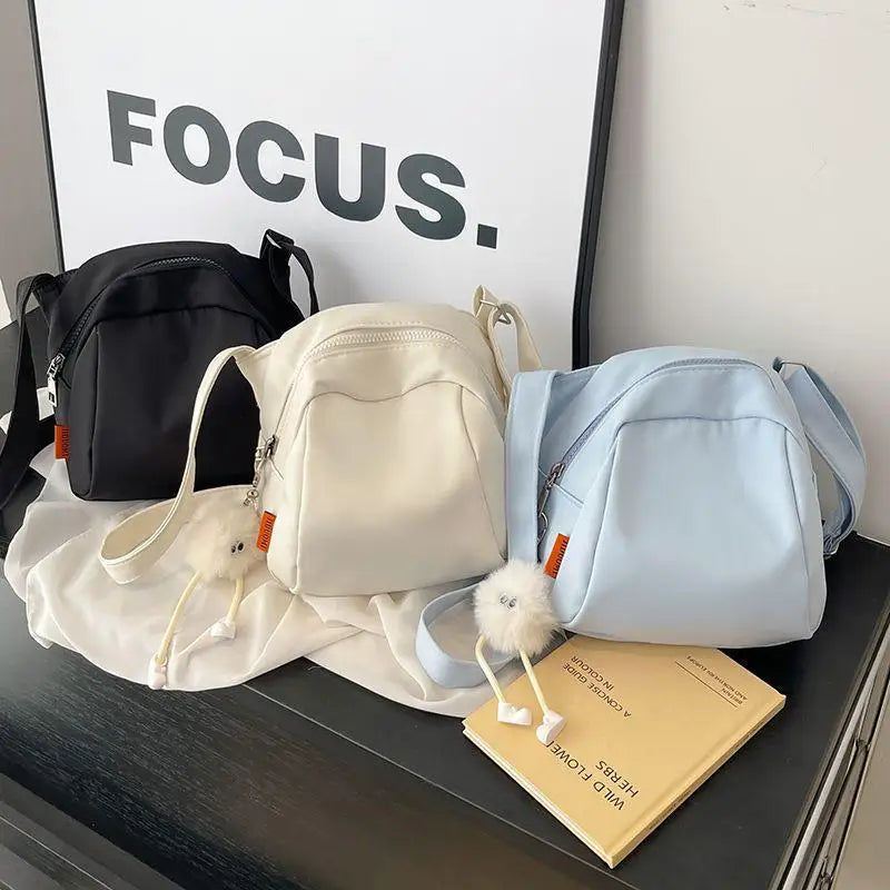 Lightweight Waterproof Shell Bag | Sophisticated "Large Capacity" Silhouette | Elegant Canvas & PU Crossbody | "Dignified" High-Performance Unisex Essential for Radiant Versatile Styling Luxegan