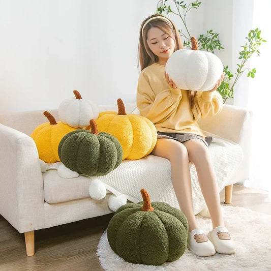 Nordic "Ins Style" Decorative Pumpkin Cushion | Sophisticated "Plush Orange" Activity Silhouette | Elegant Pastoral Sofa Backrest & Lumbar Pillow | "Dignified" High-Performance Home Decoration for Radiant Versatile Styling Luxegan