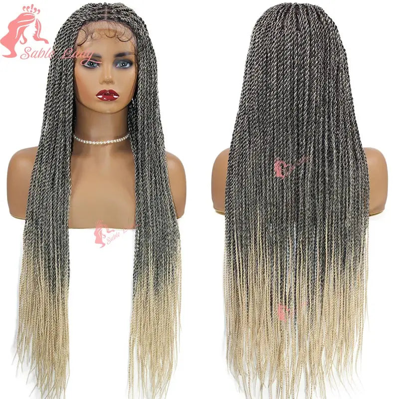 26-40 Inch Goddess Senegalese Twist Knotless Wig | Full Lace