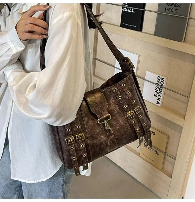 Trendy Design Large Tote Handbags and Purses | Women Shoulder Bags New Vegan Leather Ladies Travel Shopping Bag High Quality Luxegan
