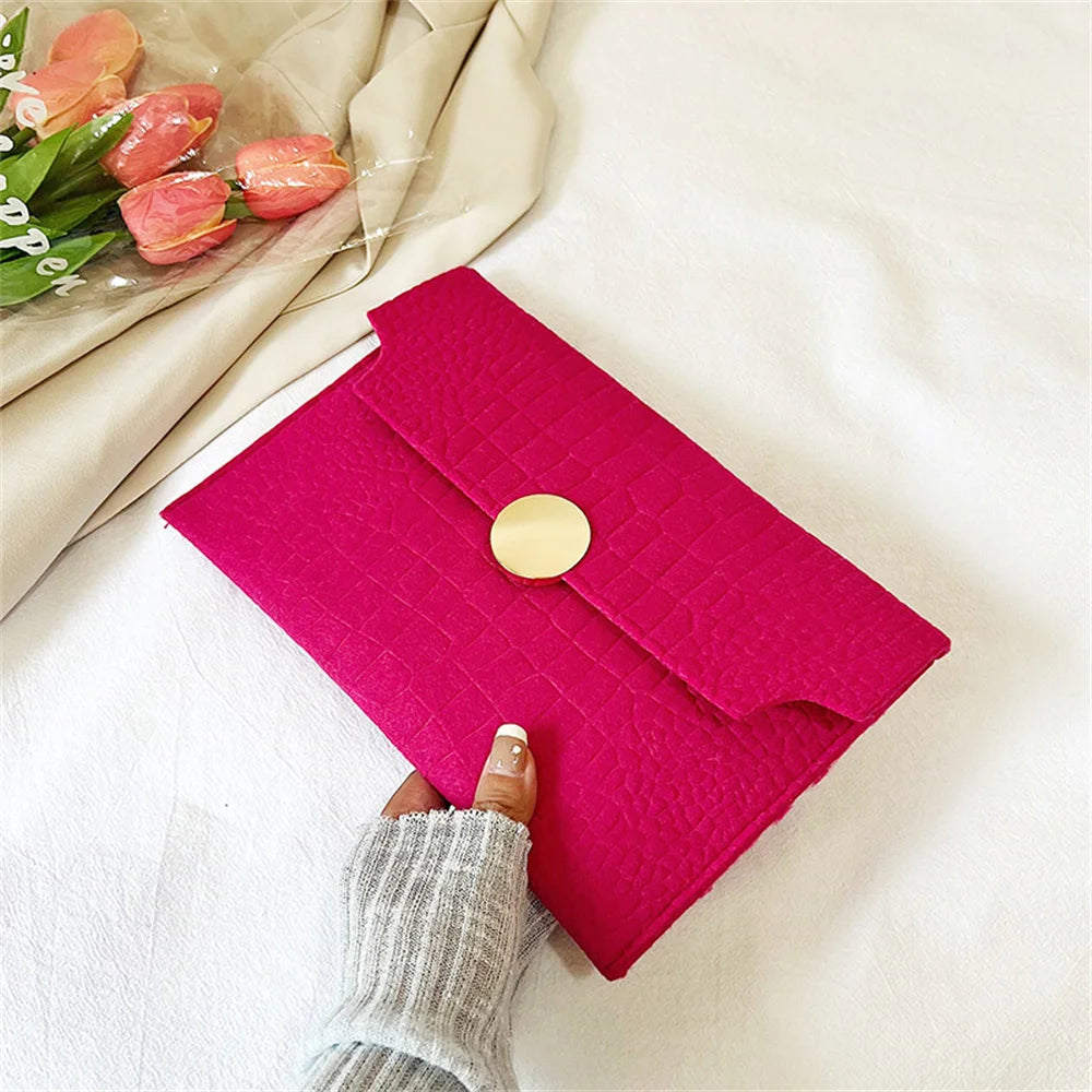 Felt Large Capacity Handbag | Fashion Luxury Stone Pattern Clutches & Envelope Wallet (For Wedding & Party) Luxegan