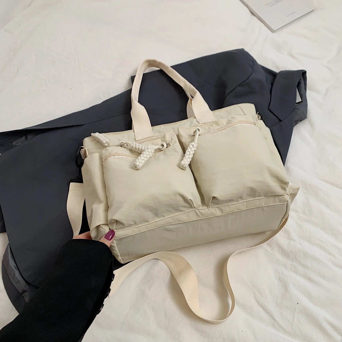 Street Casual Bag For Men | Large Capacity Messenger Bag High Quality Oxford School Unisex Leisure Shoulder Bag Travel Handbag Luxegan